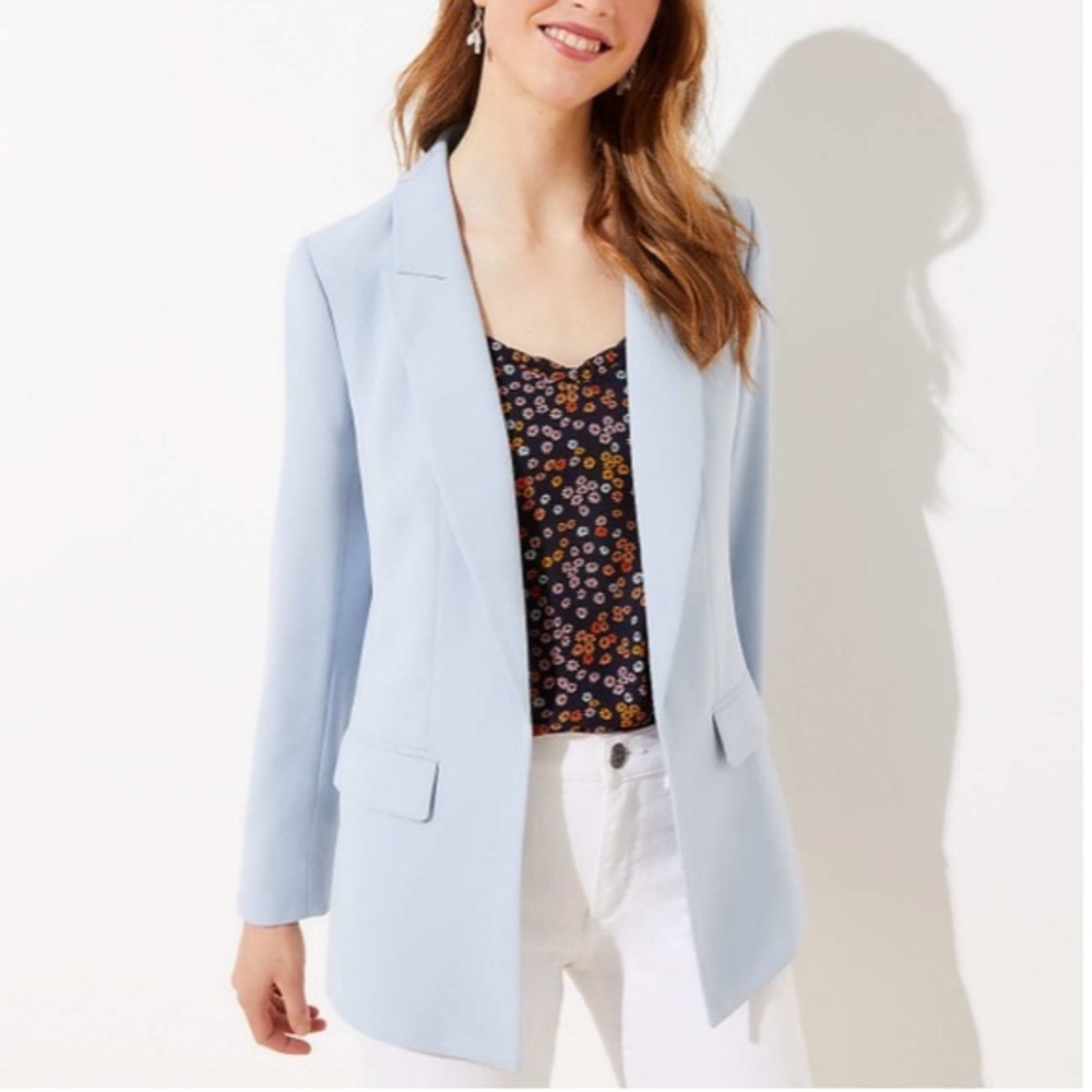 LOFT NWOT Open Modern Blazer Light Blue